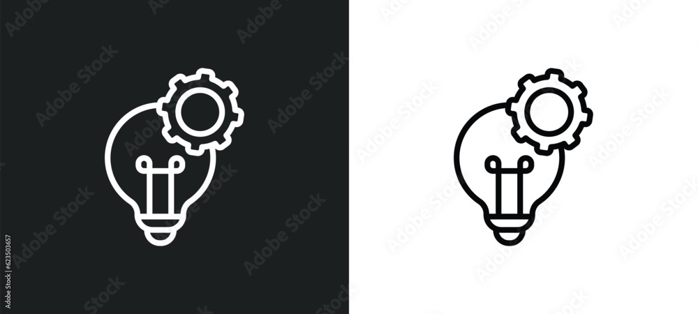 Aufkleber development icon isolated in white and black colors. development outline vector icon from social med