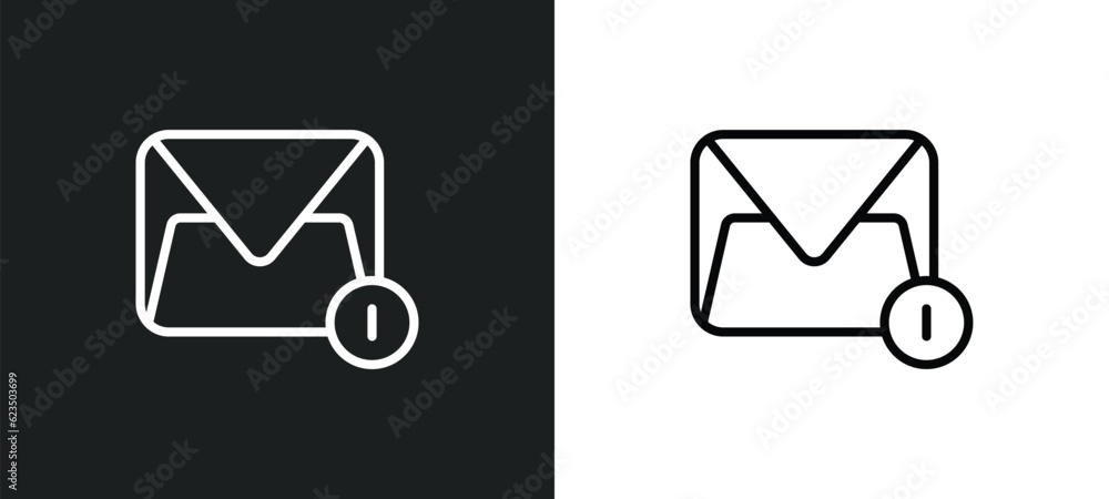 Poster message icon isolated in white and black colors. message outline vector icon from social media marke