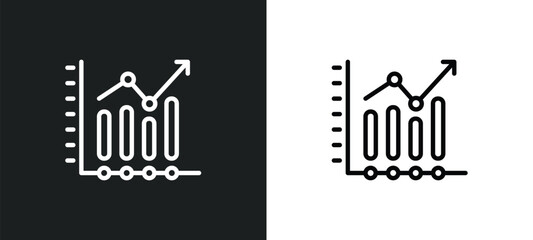 stadistics icon isolated in white and black colors. stadistics outline vector icon from social media marketing collection for web, mobile apps and ui.