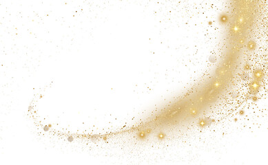 Fototapeta na wymiar Gold Glitter shiny swirl