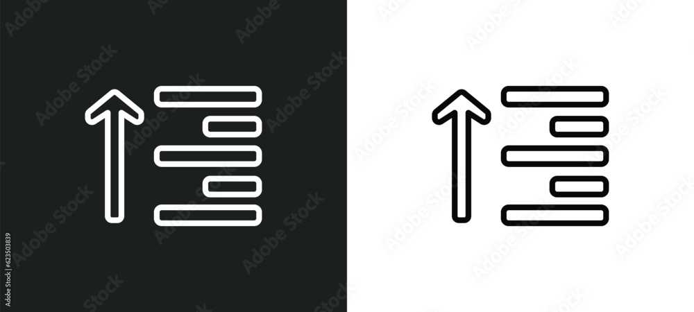 Aufkleber align icon isolated in white and black colors. align outline vector icon from signs collection for w