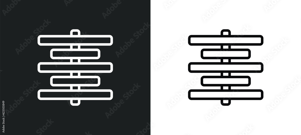 Poster align center icon isolated in white and black colors. align center outline vector icon from signs co