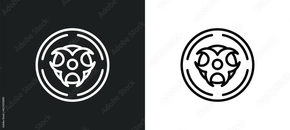 Poster radioactive icon isolated in white and black colors. radioactive outline vector icon from signs coll