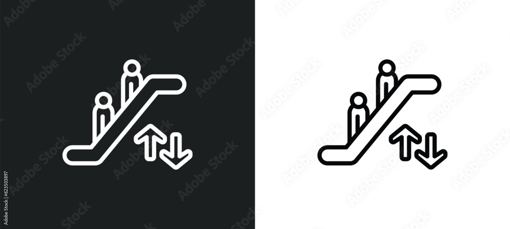 Poster or icon isolated in white and black colors. or outline vector icon from signs collection for web, mo