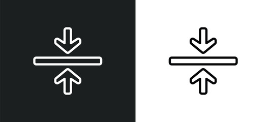 alignment icon isolated in white and black colors. alignment outline vector icon from signs collection for web, mobile apps and ui.