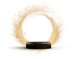 Gold Glitter shiny swirl