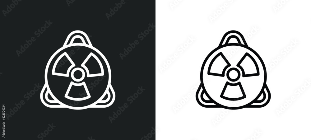 Poster toxic icon isolated in white and black colors. toxic outline vector icon from signs collection for w