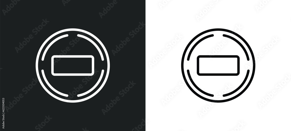 Poster not disturb icon isolated in white and black colors. not disturb outline vector icon from signs coll