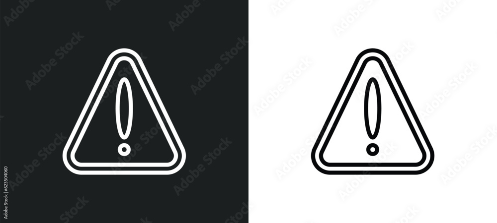 Poster alert icon isolated in white and black colors. alert outline vector icon from signs collection for w