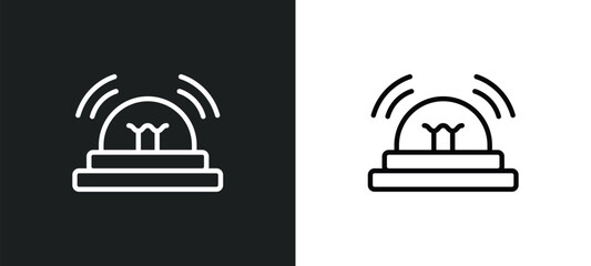 alarm icon isolated in white and black colors. alarm outline vector icon from signs collection for web, mobile apps and ui.