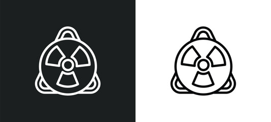 toxic icon isolated in white and black colors. toxic outline vector icon from signs collection for web, mobile apps and ui.