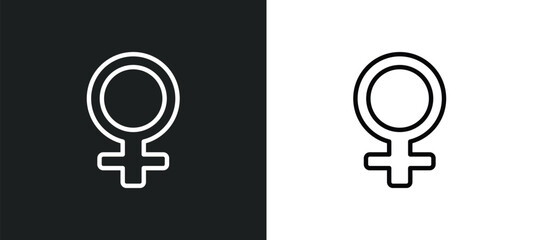 female icon isolated in white and black colors. female outline vector icon from signs collection for web, mobile apps and ui.