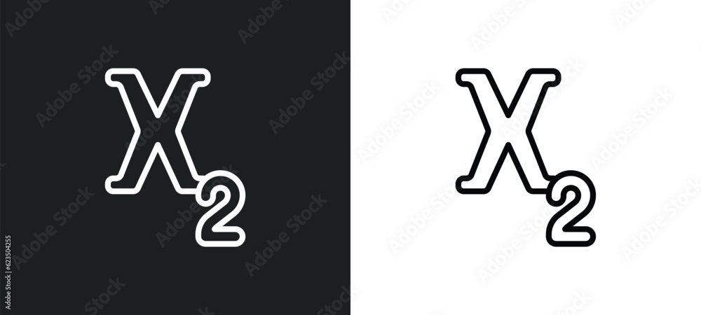 Poster subscript icon isolated in white and black colors. subscript outline vector icon from signs collecti