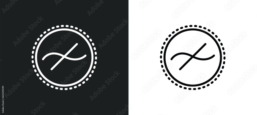 Aufkleber not similar icon isolated in white and black colors. not similar outline vector icon from signs coll