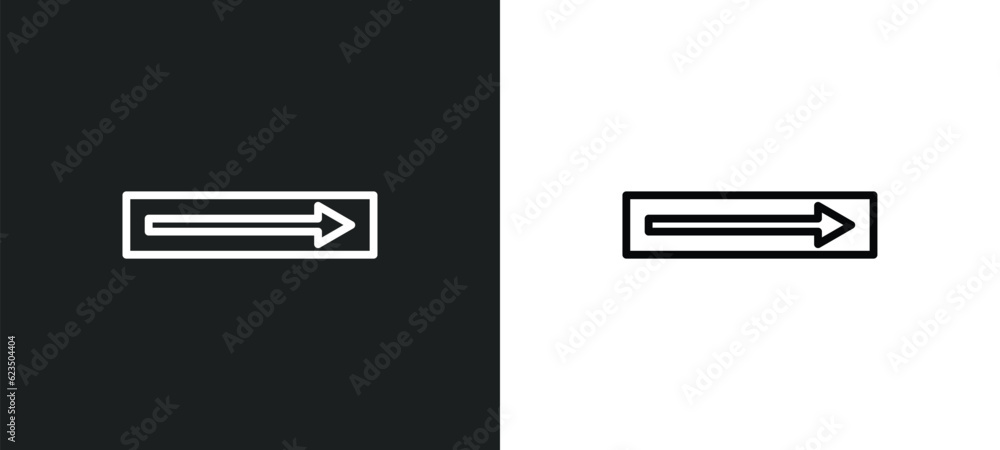 Poster one way icon isolated in white and black colors. one way outline vector icon from signs collection f