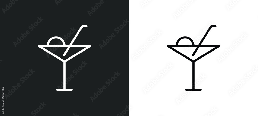 Poster drinks icon isolated in white and black colors. drinks outline vector icon from signs collection for