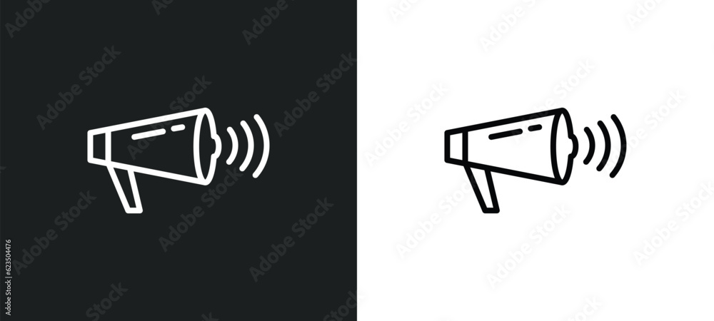 Aufkleber shout icon isolated in white and black colors. shout outline vector icon from signs collection for w
