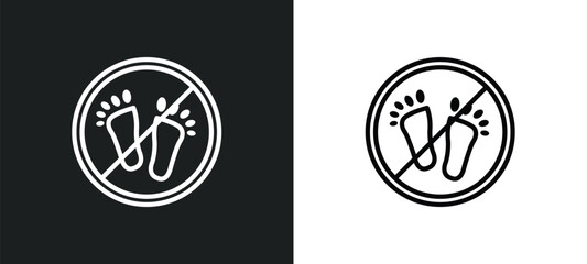 no step icon isolated in white and black colors. no step outline vector icon from signs collection for web, mobile apps and ui.