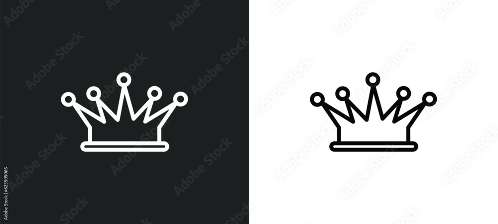 Poster royalty icon isolated in white and black colors. royalty outline vector icon from shapes collection 
