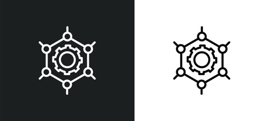 framework icon isolated in white and black colors. framework outline vector icon from shapes collection for web, mobile apps and ui.