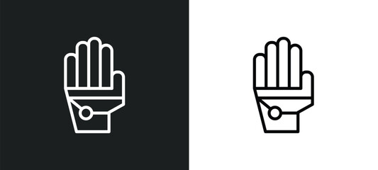 gauntlet icon isolated in white and black colors. gauntlet outline vector icon from shapes collection for web, mobile apps and ui.