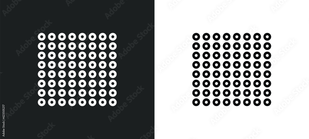 Poster dot square icon isolated in white and black colors. dot square outline vector icon from shapes colle