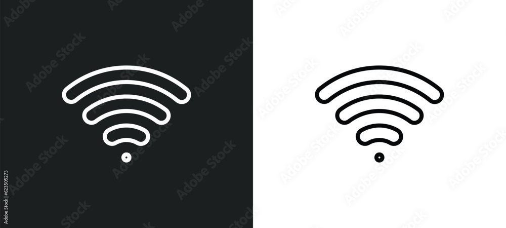 Poster wireless icon isolated in white and black colors. wireless outline vector icon from shapes collectio