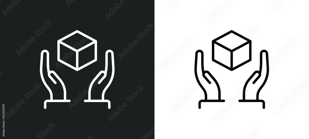 Aufkleber handle with care icon isolated in white and black colors. handle with care outline vector icon from 