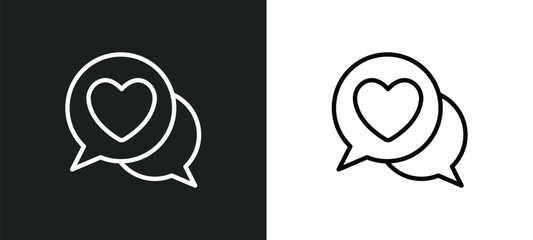 lover icon isolated in white and black colors. lover outline vector icon from shapes collection for web, mobile apps and ui.