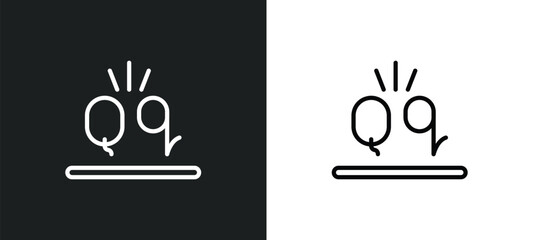 letter glow effect icon isolated in white and black colors. letter glow effect outline vector icon from shapes collection for web, mobile apps and ui.