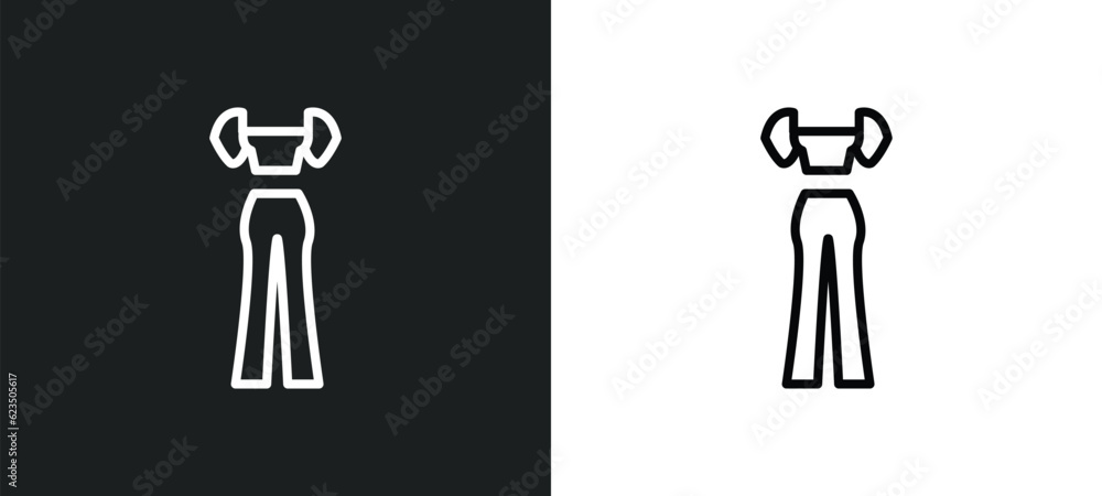 Poster styling icon isolated in white and black colors. styling outline vector icon from sew collection for