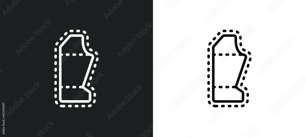 Poster sew pattern icon isolated in white and black colors. sew pattern outline vector icon from sew collec