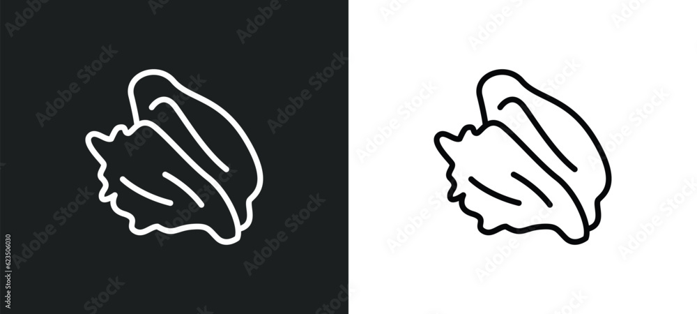 Poster conch shell icon isolated in white and black colors. conch shell outline vector icon from religion c