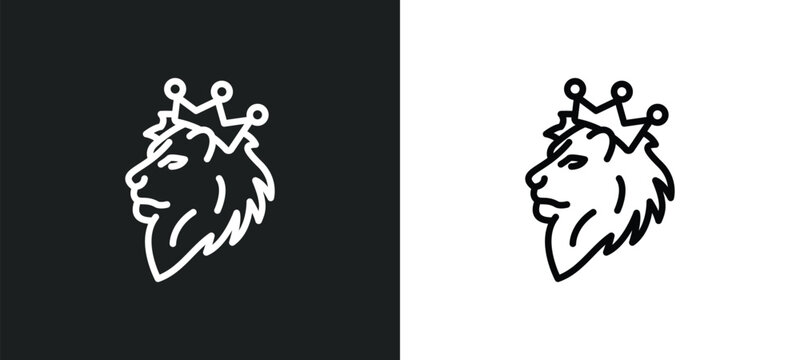 lion of judah icon isolated in white and black colors. lion of judah outline vector icon from religion collection for web, mobile apps and ui.