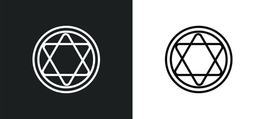 Fototapeta premium blasphemy icon isolated in white and black colors. blasphemy outline vector icon from religion collection for web, mobile apps and ui.
