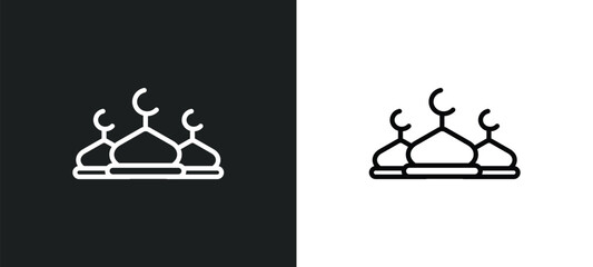 abrahamic icon isolated in white and black colors. abrahamic outline vector icon from religion collection for web, mobile apps and ui.