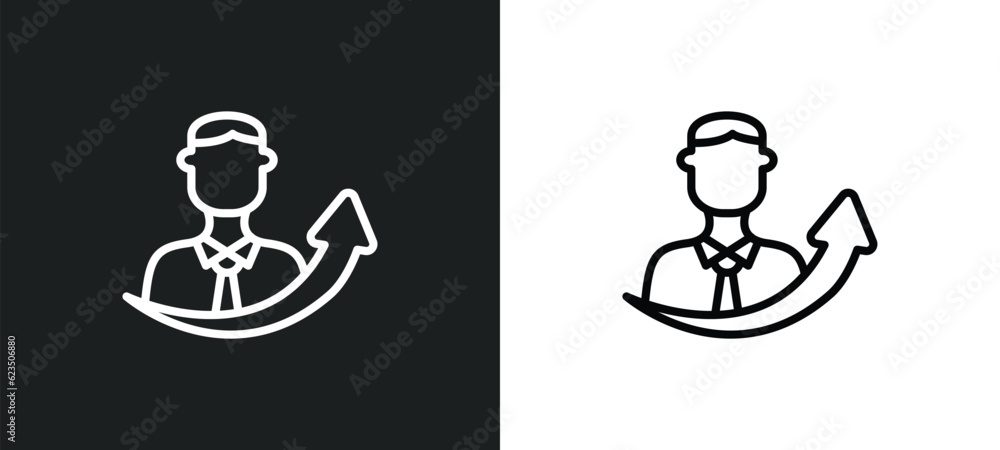 Poster seo growth icon isolated in white and black colors. seo growth outline vector icon from programming 