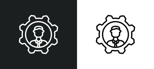 seo management icon isolated in white and black colors. seo management outline vector icon from programming collection for web, mobile apps and ui.