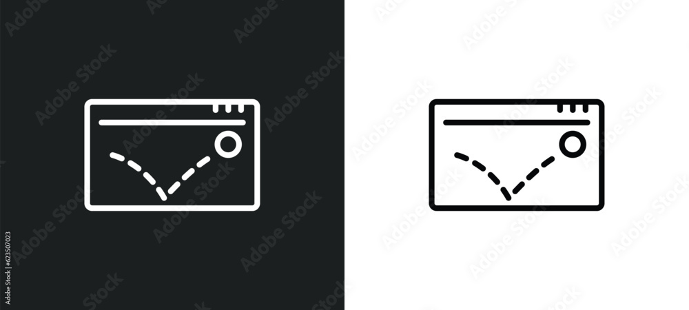 Poster advertising bounce icon isolated in white and black colors. advertising bounce outline vector icon f