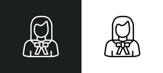 lawyer icon isolated in white and black colors. lawyer outline vector icon from professions collection for web, mobile apps and ui.