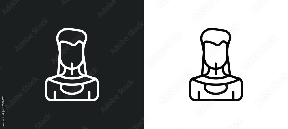 Poster amazonian icon isolated in white and black colors. amazonian outline vector icon from people collect