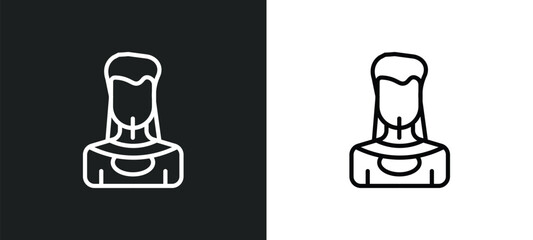 amazonian icon isolated in white and black colors. amazonian outline vector icon from people collection for web, mobile apps and ui.