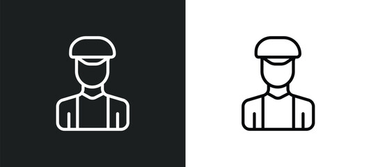 dutch icon isolated in white and black colors. dutch outline vector icon from people collection for web, mobile apps and ui.