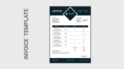 Modern invoice design template 