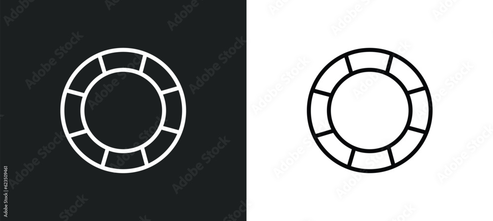 Poster big float icon isolated in white and black colors. big float outline vector icon from nautical colle