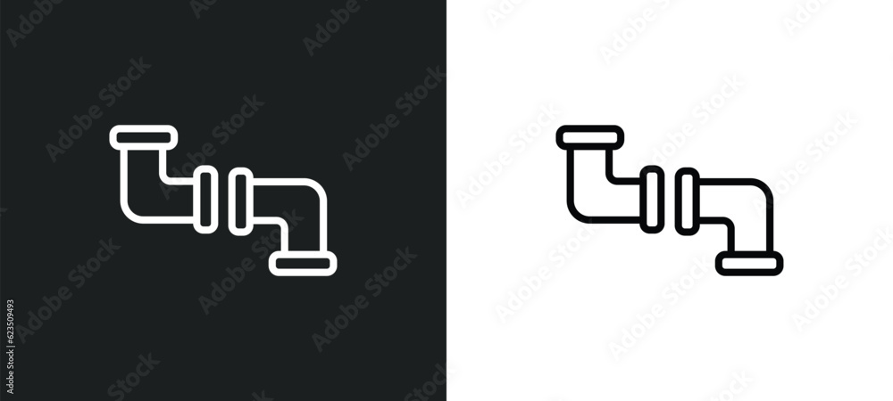 Poster pipe icon isolated in white and black colors. pipe outline vector icon from nautical collection for 