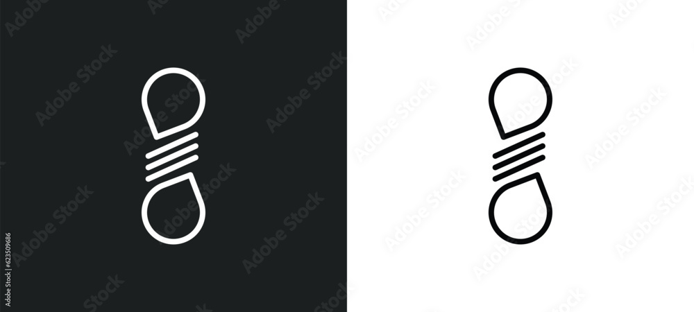 Poster knot icon isolated in white and black colors. knot outline vector icon from nautical collection for 