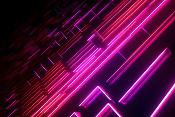abstract wallpaper, with neon pink lines, futruristic
