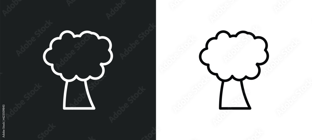 Poster pin cherry tree icon isolated in white and black colors. pin cherry tree outline vector icon from na
