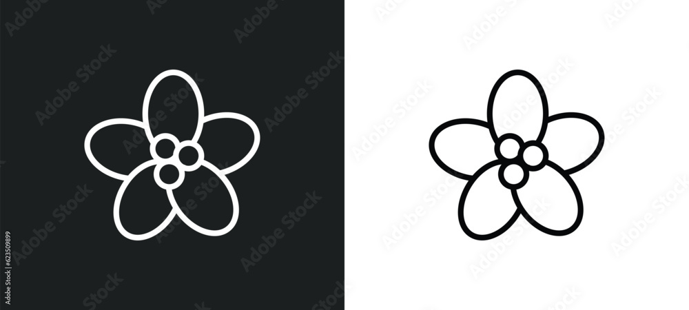 Poster pointia icon isolated in white and black colors. pointia outline vector icon from nature collection 